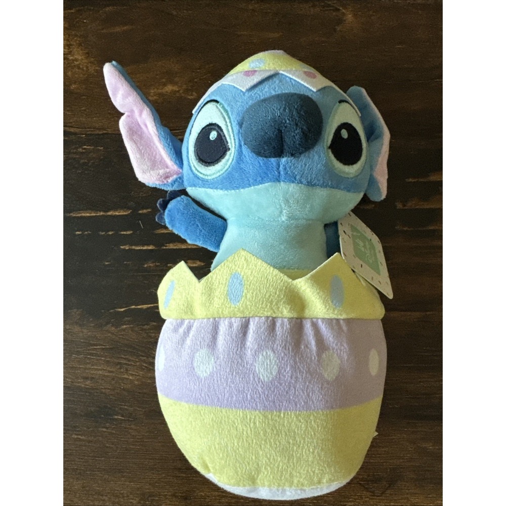 Disney Baby Easter Egg Stitch Crinkle Ears Push 9" by Kids Preferred w/Tag